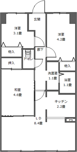 築30年の3LDKをリノベーションで再活性化 - AFTER 1